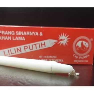 Lilin Putih Cap Panda Isi 8 Pcs