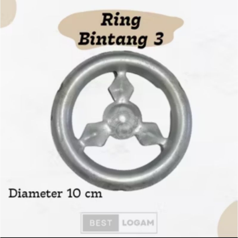 Ring Ornamen Bintang 3 / Ring Pagar Rumah / Ring Ornamen mersy tralis