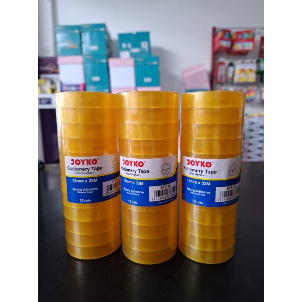 

(12 roll)Isolasi Kecil Joyko 12mm x 33METER 1 SLOP