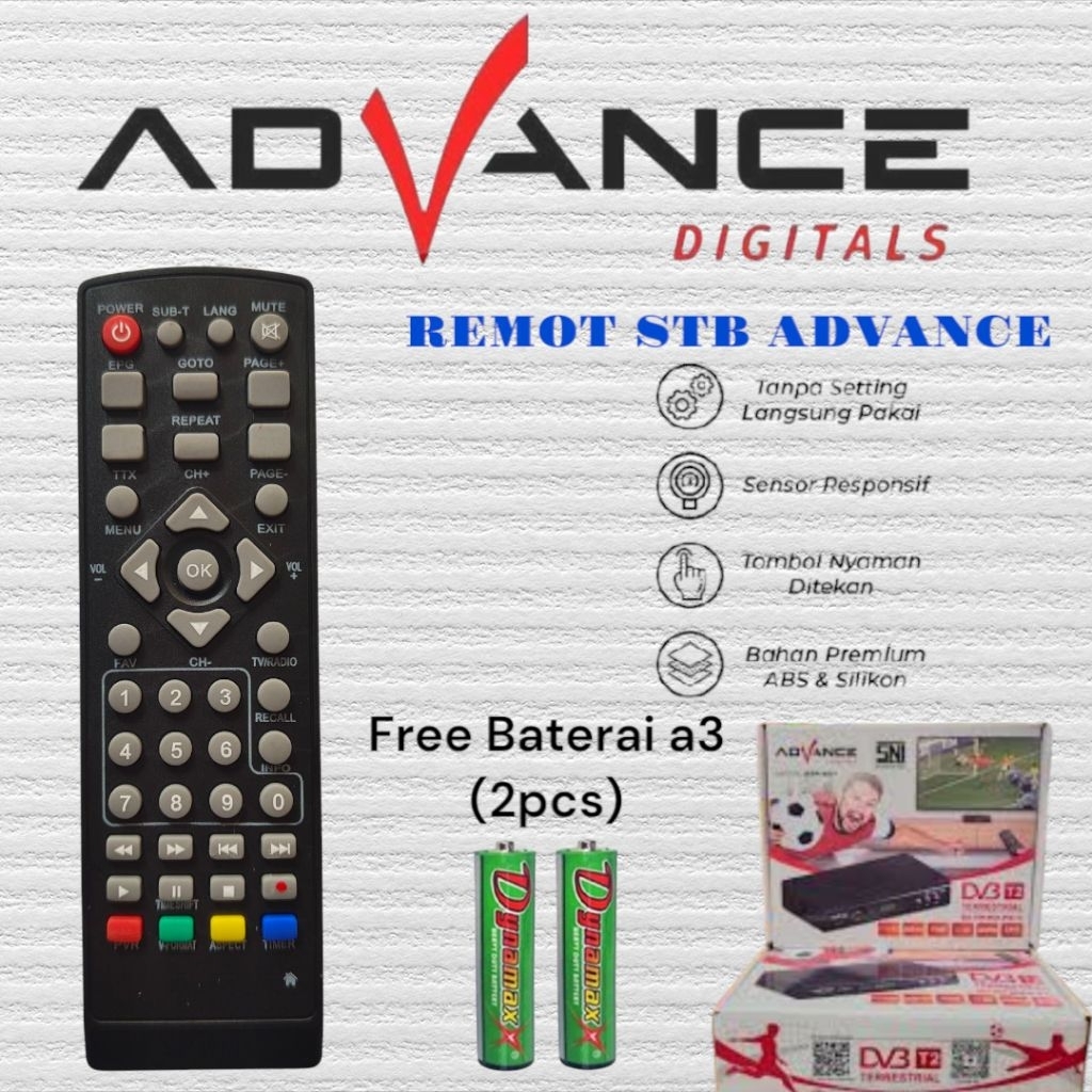 REMOT STB ADVANCE / REMOT SETBOX ADVANCE LANGSUNG PAKAI TANPA PERLU SETING