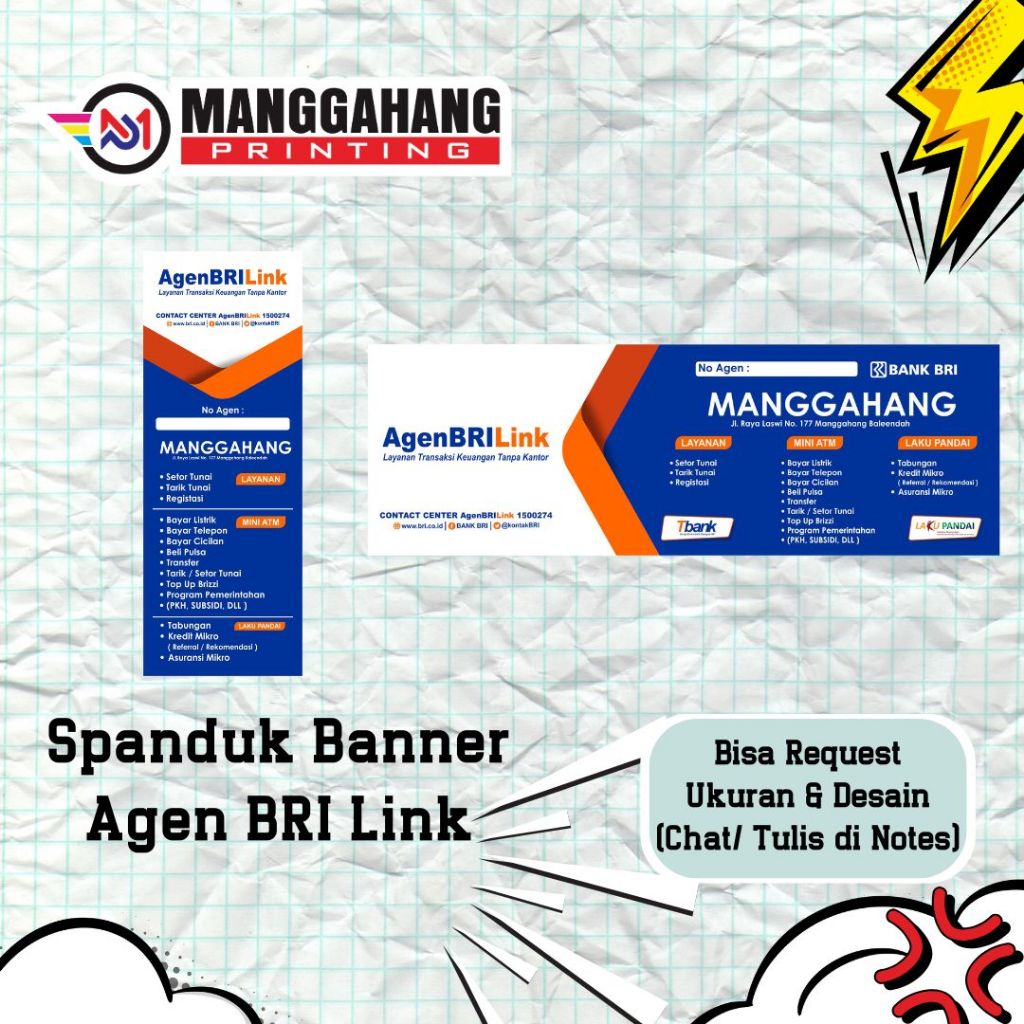 SPANDUK BANNER AGEN BRI LINK