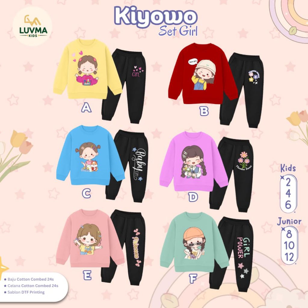 PO ‼️ Pre Order l KIYOWO SET GIRL by Luvma Kids