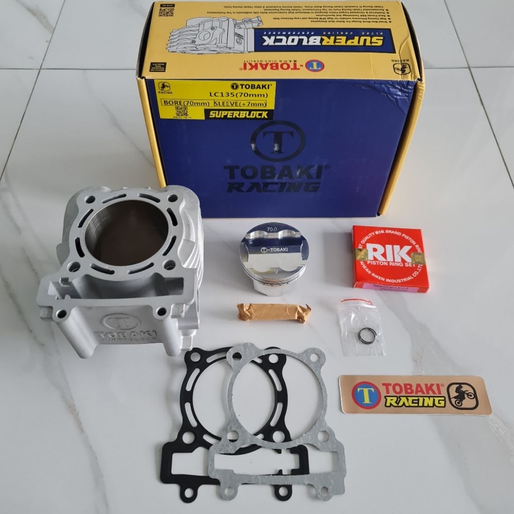 BLOK SUPER MX KING, VIXION, TOBAKI 70 CERAMIC ORIGIONAL TOBAKI MALAYSIA