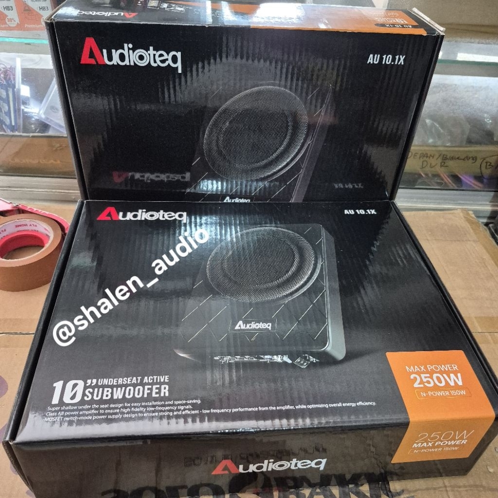 Speaker Subwoofer ACTIVE BASS KOLONG 10inch Audioteq AU-10.1X Max 250Watt (MOBIL) Universal