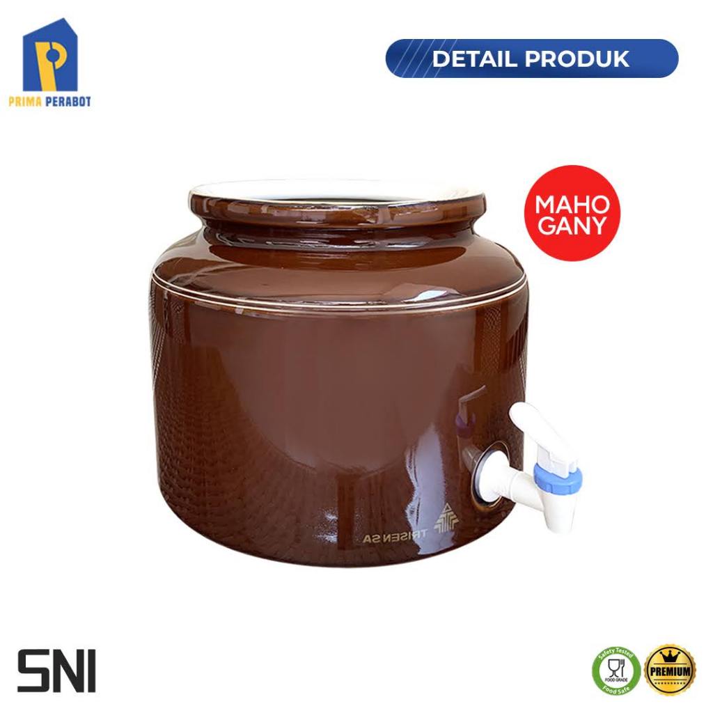 Guci Galon 12 Liter Dispenser Air Gentong Air Keramik Polos Trisensa