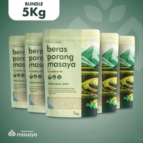 

PAKET HEMAT !!! Masaya Beras Porang 5kg - Enak & Praktis, Instan Konjac Rice Mudah Di Sajikan
