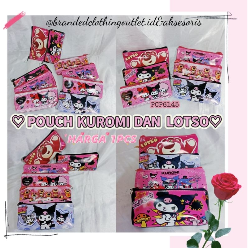 

TEMPAT PENSIL RESLETING KUROMI / KOTAK PENSIL KULIT KARAKTER LOTSO / POUCH KOSMETIK TRAVELLING / DOMPET HP SERBAGUNA / PENCIL CASE COSMETIC /PCP6145
