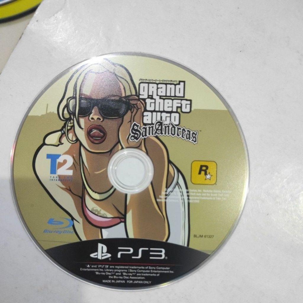 Kaset PS3 Original GTA San Andreas tanpa dus