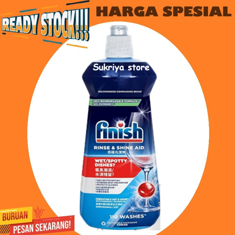 Finish Powerball Rinse Shine Aid Original Pembersih Gelas Cuci Piring Finis Powerbal 500ml 500 ml