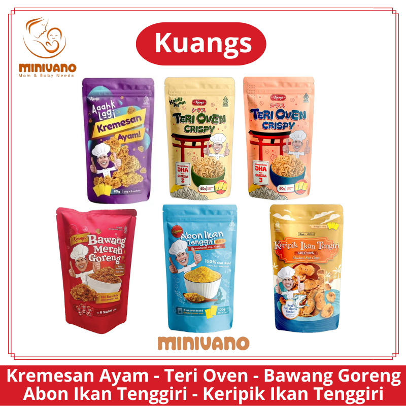 

Kuangs Teri Krispi Oven Shirasu Kaldu Ayam Original - Keripik Ikan Tenggiri - Abon Ikan Tenggiri - Kremesan Ayam - Bawang Merah Goreng - Snack Cemilan