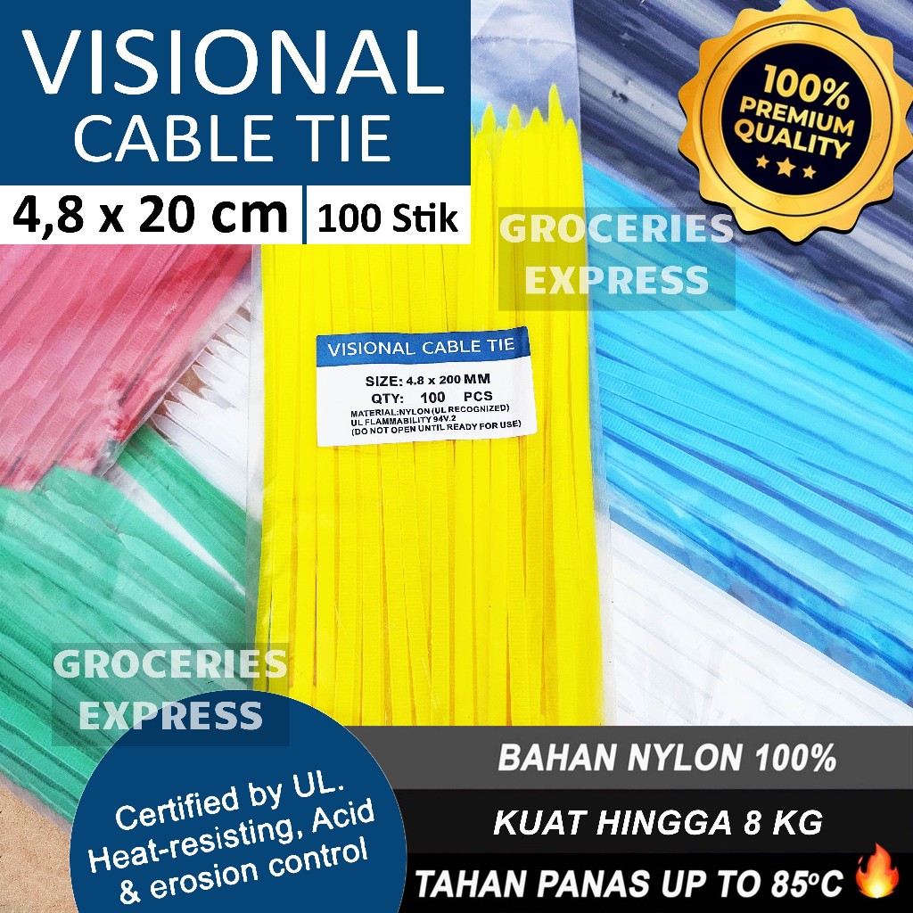 

Kabel ties Cable tie 4.8x200MM /20CM 4.8 Kabel tis
