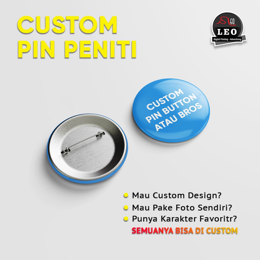 Custom PIN Button / Custom Bross / Custom Pin Peniti