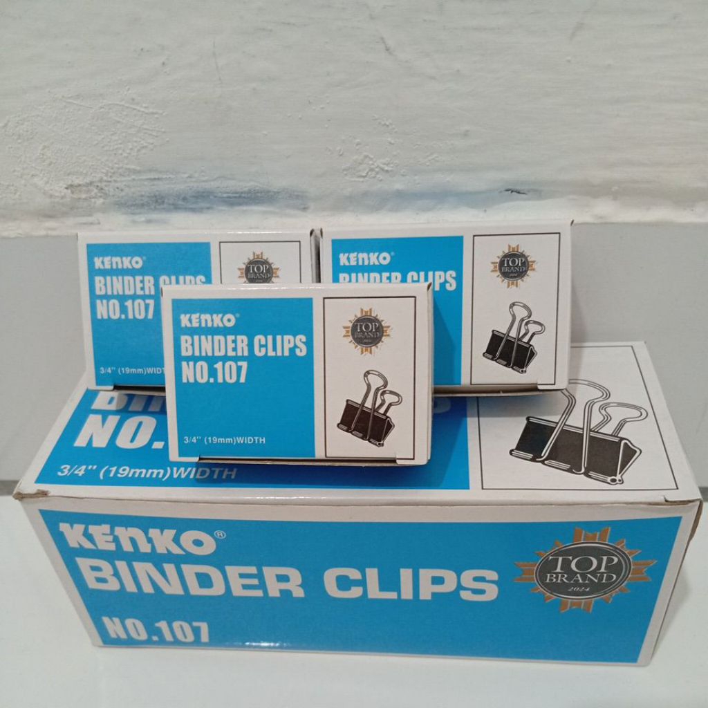 

Binder clip no. 107 Merk Kenko (isi 12 kotak kecil)