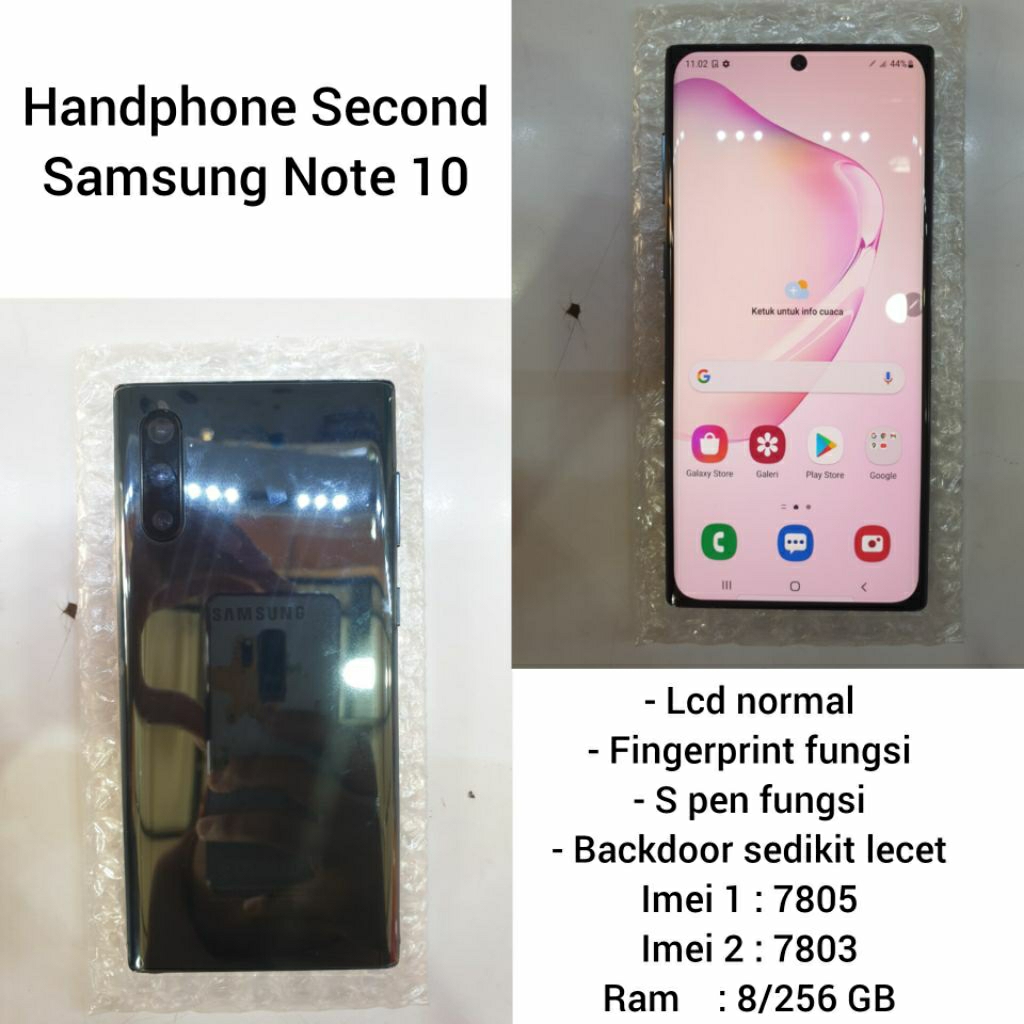 HANDPHONE SECOND SAMSUNG NOTE 10 (HARAP MEMBACA DESKRIPSI TERLEBIH DAHULU)