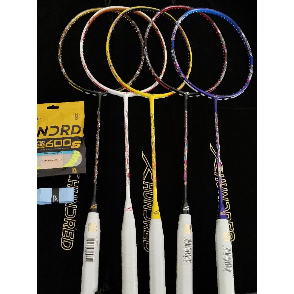 Raket Flutter S Attack HNDRD free Tas, grip, senar dan Pasang
