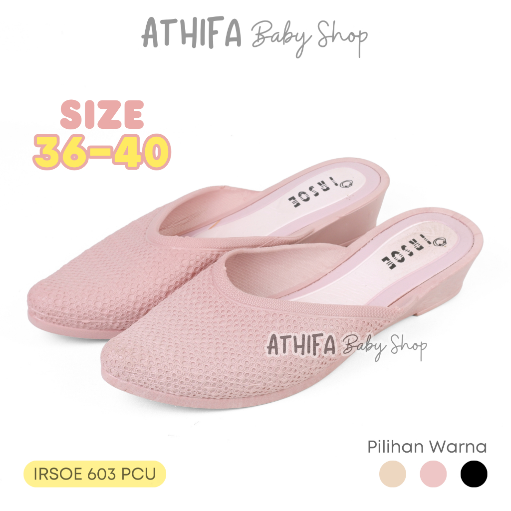 Sandal Selop Wanita Perempuan Kekinian Korean Style Bahan Karet Irsoe 603 36-40