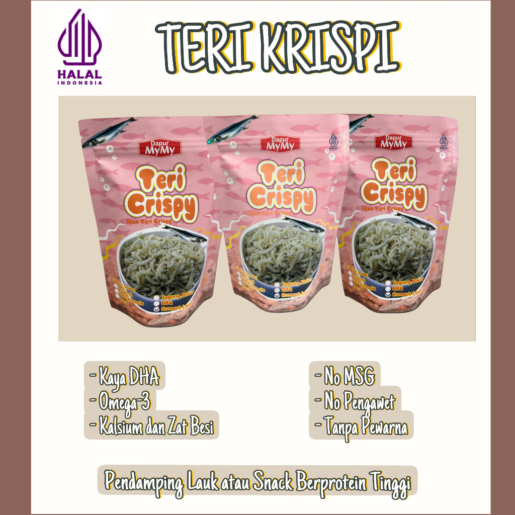

PJ- Teri Crispy Non MSG Ikan Teri Krispi Kering Crunchy 80gr / Cheese / Original / Seaweed / BBQ