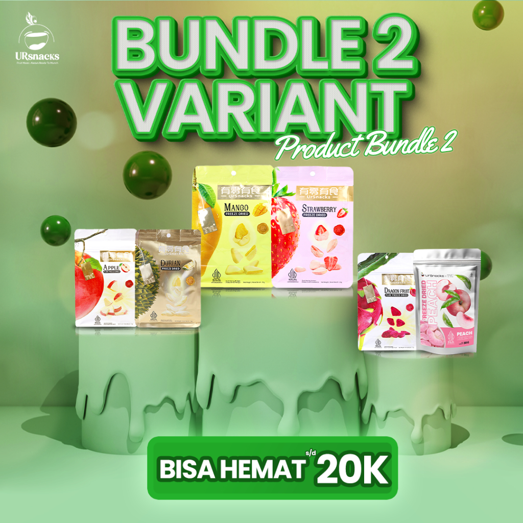 

URSNACKS All Variant Bundle 2 - Snack Keripik Buah Asli HALAL BPOM