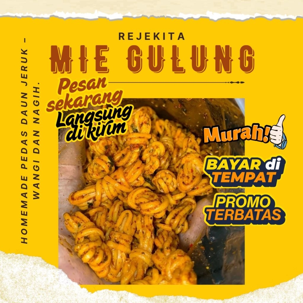 

500 Gram Mie Lilit Gulung Pedas Daun Jeruk RejeKita Snack & Food
