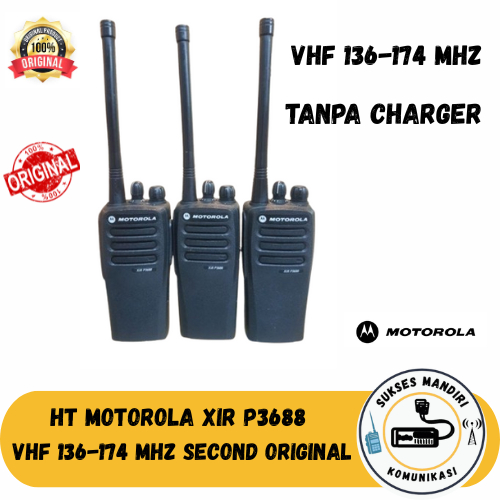 HT Motorola XIR P3688 VHF 136 174 Mhz Second Original Batangan
