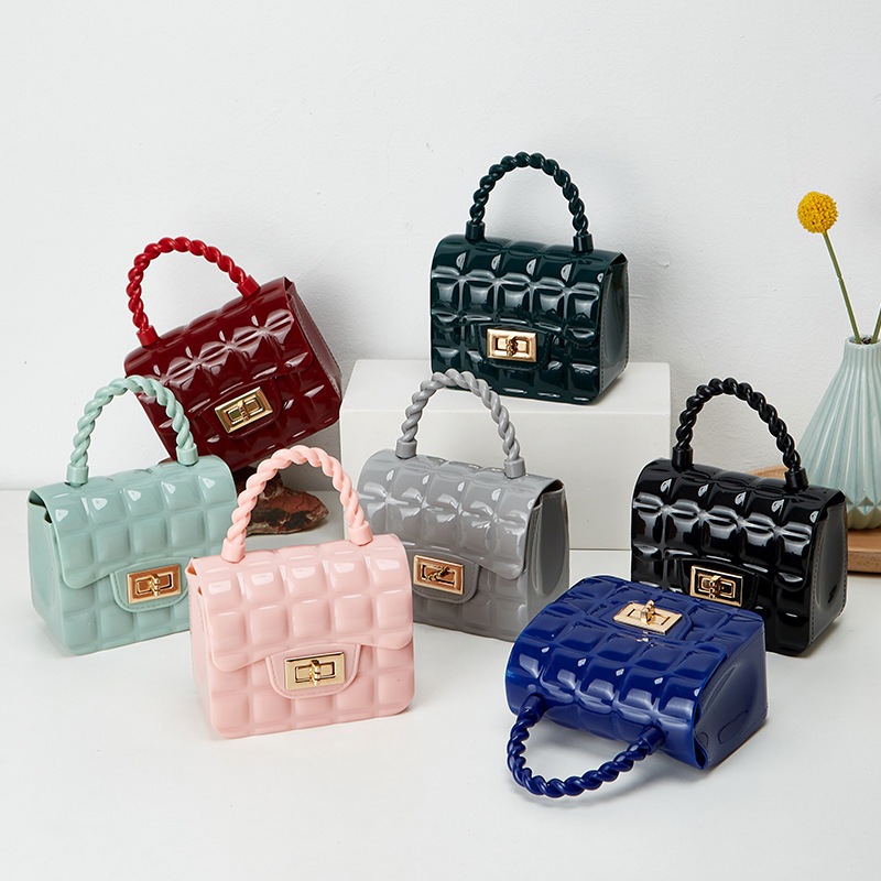 Tas Jelly Mini Tali Pellintir Tas Selempang Anak Glossy Tas Rantai Anak