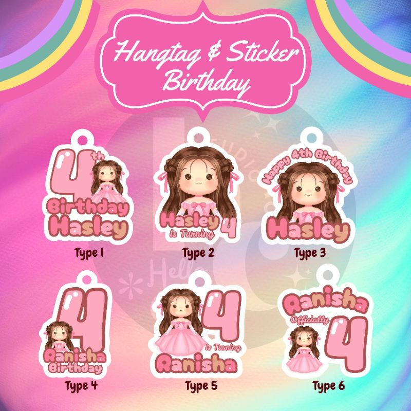 

Birthday Hangtag & Sticker/Hang tag Ulang Tahun/ Sticker ulang tahun/ Sticker Hampers/Gantungan Ulang Tahun/ Ucapan Ulang tahun