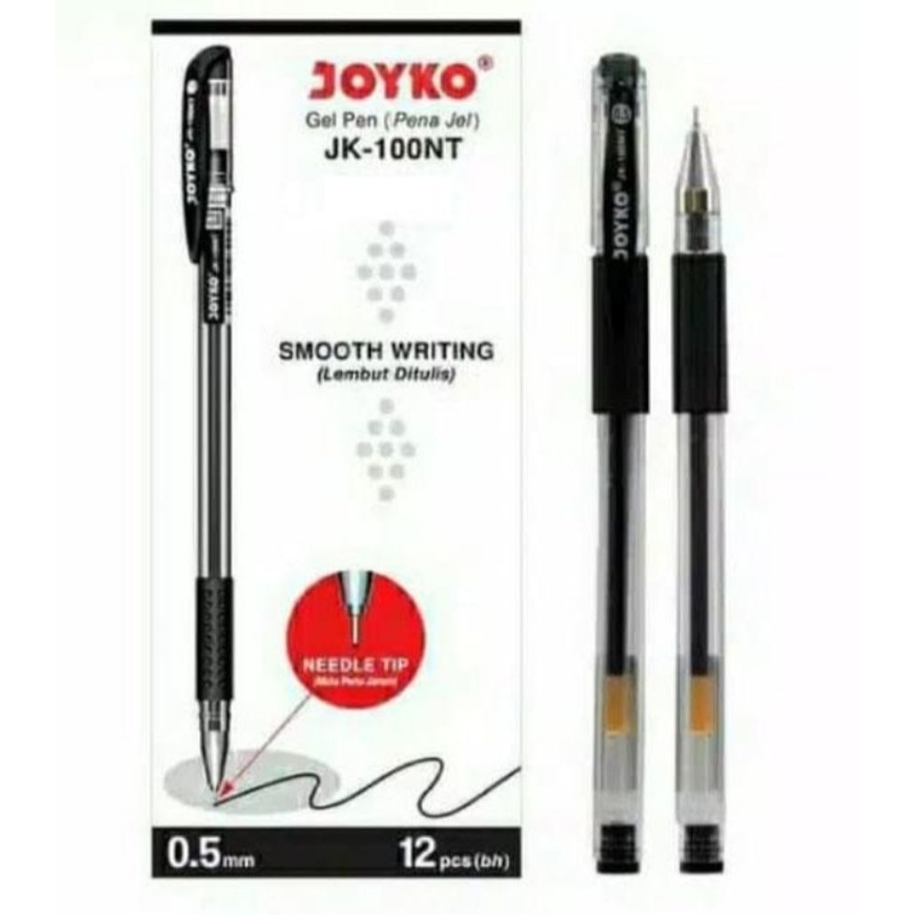 

Pulpen Gel Joyko JK 100NT (12 pulpen) Black Hitam