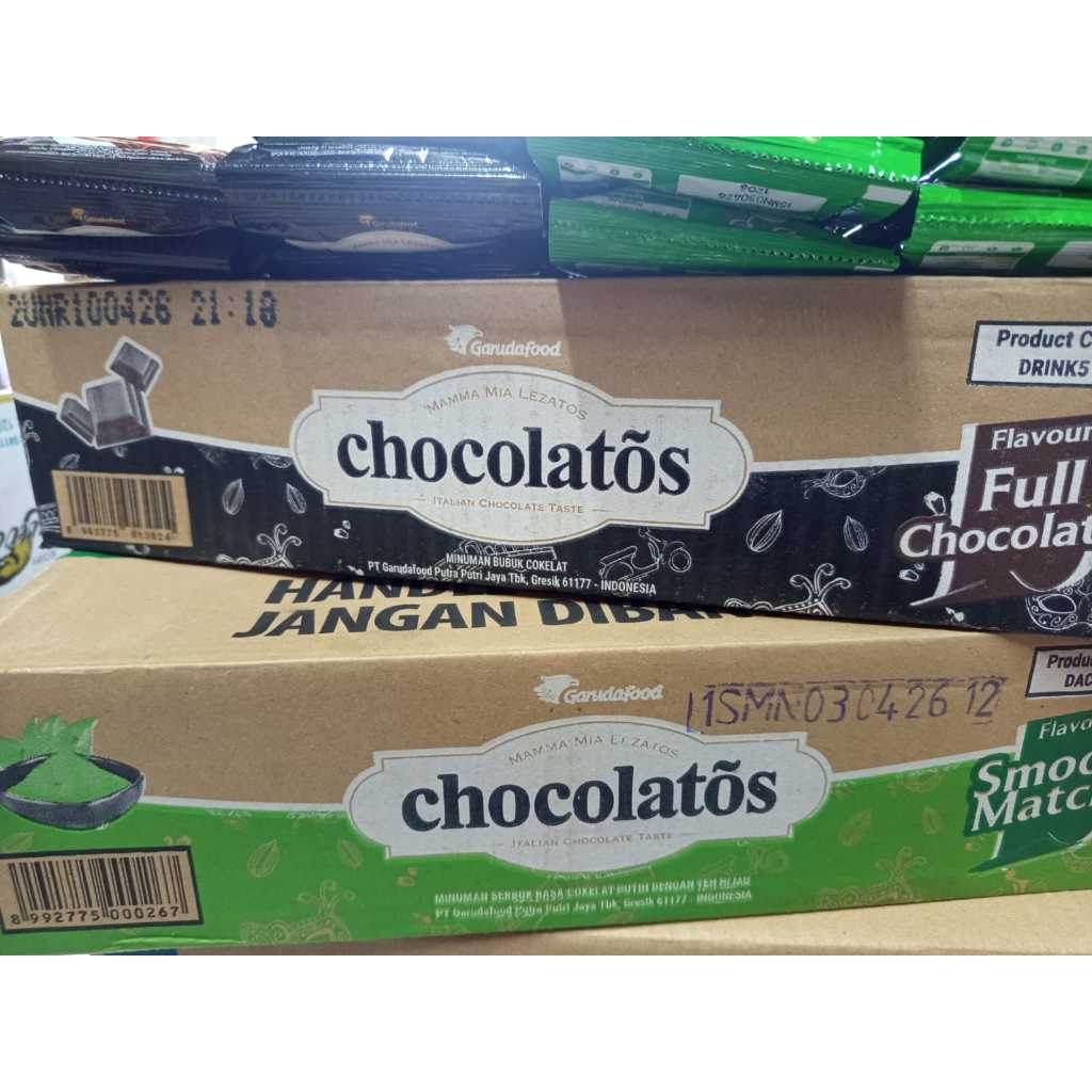 

Chocolatos drink varian coklat dan macha Dus (8x10renceng)
