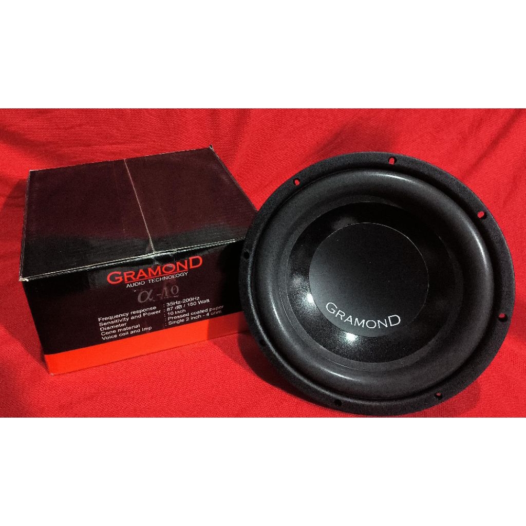 Subwoofer gramond 10 inch /subwoofer gramond alpha 10inch-yaafi car audio