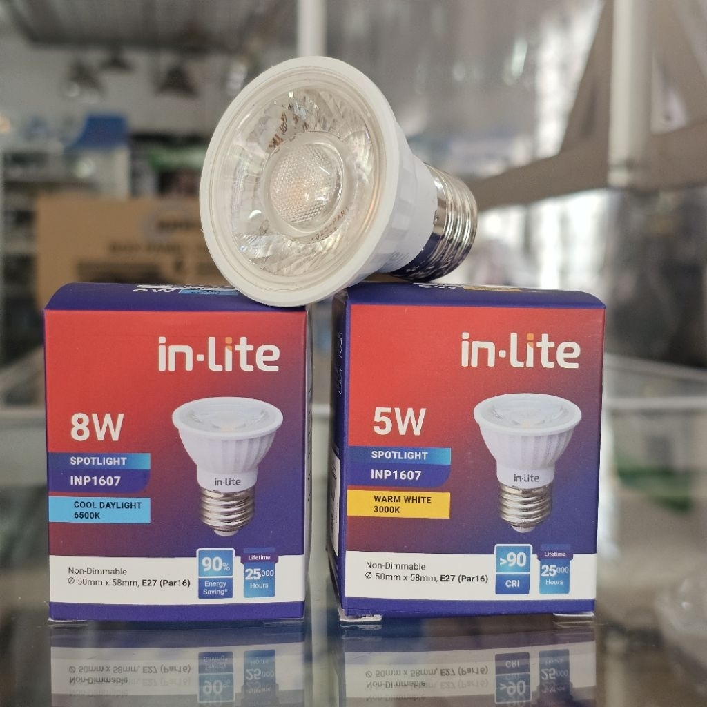 INLITE lampu sorot spotlight halogen led E27 5W 8W INP1607