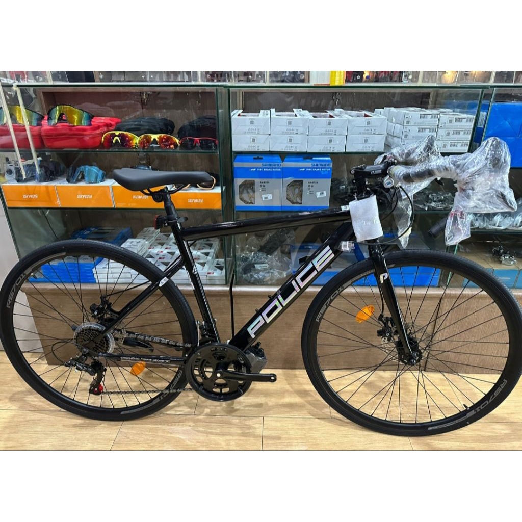SEPEDA ROAD BIKE POLICE TORONTO 700C CAKRAM SHIMANO EQUIPMENT