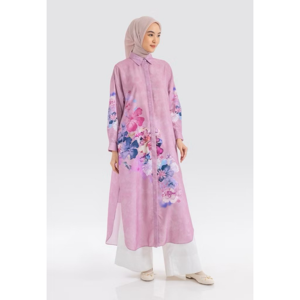 Ria Miranda - Arsina Ceko Dress - Dusty Rose - Size S/M - PRELOVED 