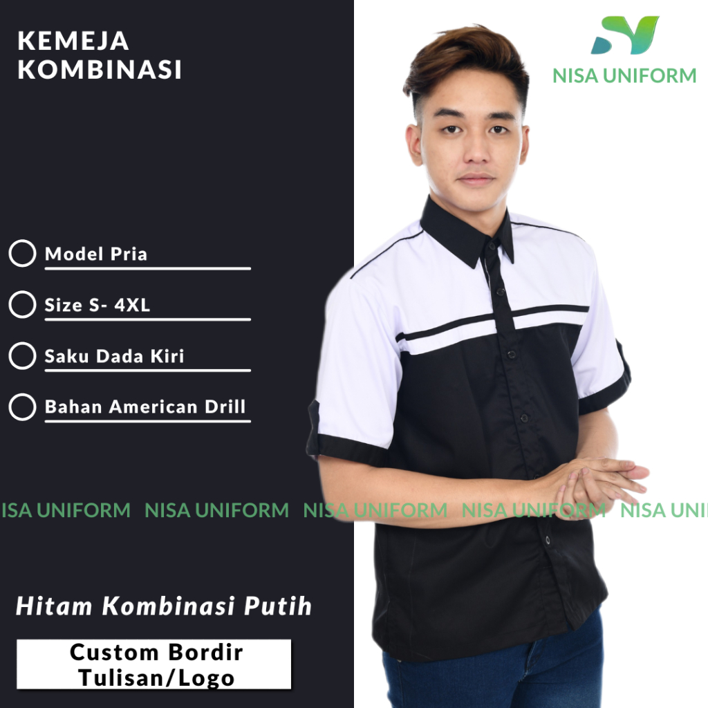grosir seragam promosi custome kemeja kantor baju karyawan pria dan wanita