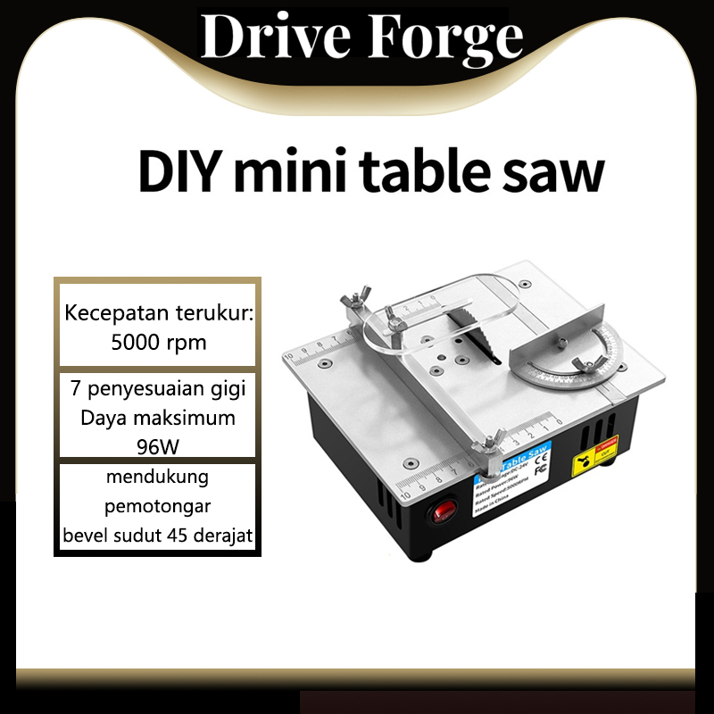 【Drive Forge】Meja Multifungsi Mini Saw Gergaji Desktop Listrik Rumah Tangga Kecil Alat Pemotong DIY 