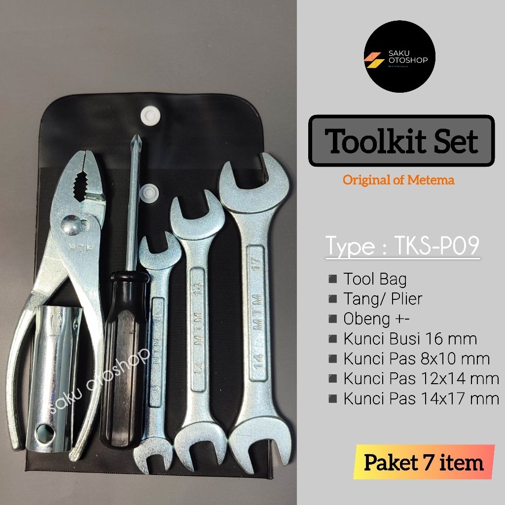 Toolkit motor set/kunci motor lengkap bebek dan matic /kunci busi /kunci pas/tang/obeng/