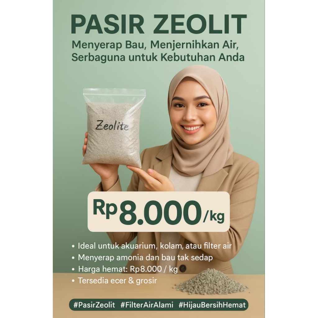 Zeolit Zeolite Pasir Filter Air Kiloan Kg Media