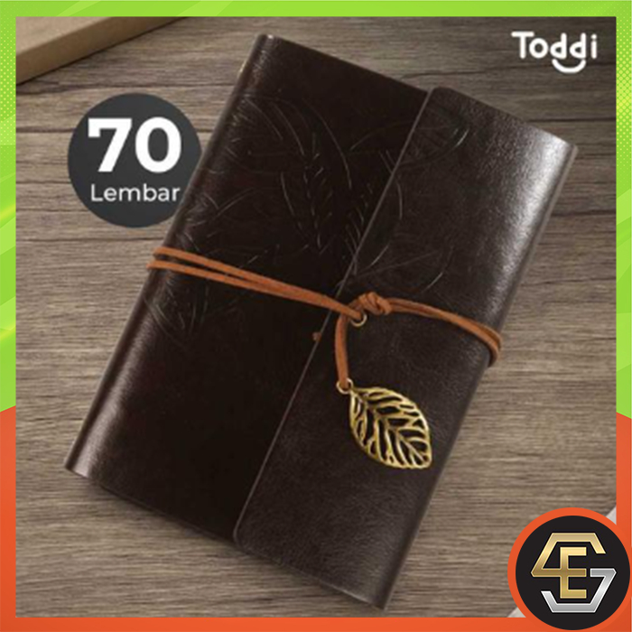 

Buku Tulis Catatan Binder Retro Tali Leaf Daun Cover Kulit Sintetis