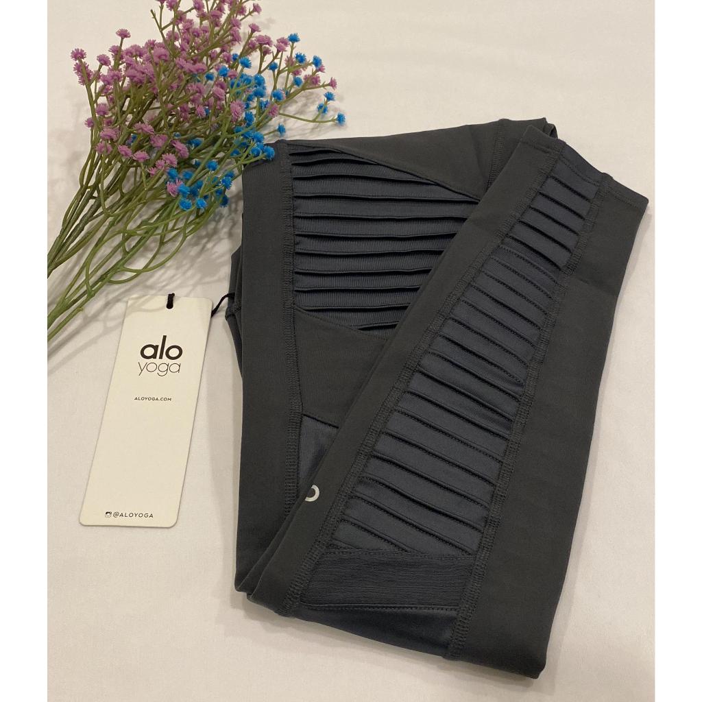 Legging Wanita - AL High Waist Moto Leggings - Anthracite/ Anthracite Glossy - XS