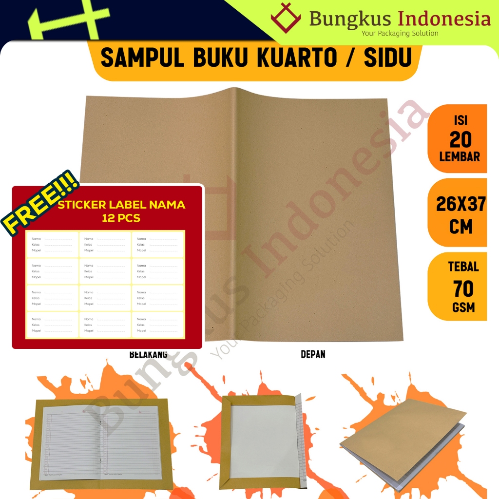 

Sampul Buku Tulis Kuarto EKONOMIS / Sampul Buku Kecil Ukuran Sidu