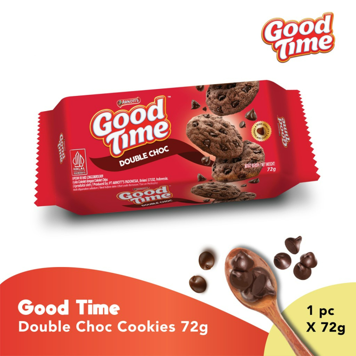 

GOOD TIME COOKIES CHOCOCHIPS DOUBLE CHOC PCK 72g