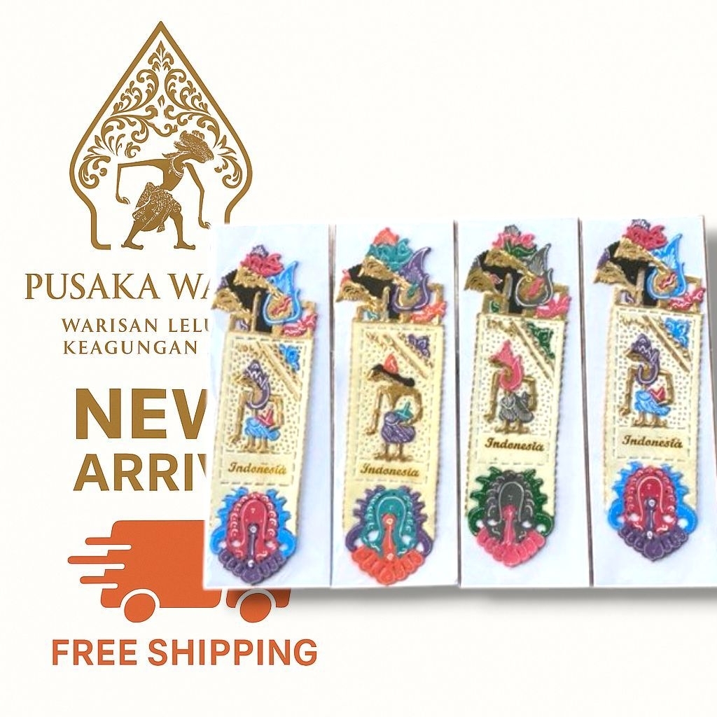 

PEMBATAS BUKU WAYANG BOOKMARK SOUVENIR KERAJINAN KHAS JOGJA TULISAN INDONESIA
