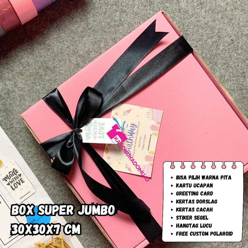 

Box Super Jumbo Big Size 30x30x7 Gift Box Hampers Besar Kotak Kado Spesial By Kadoku Kadomu ID