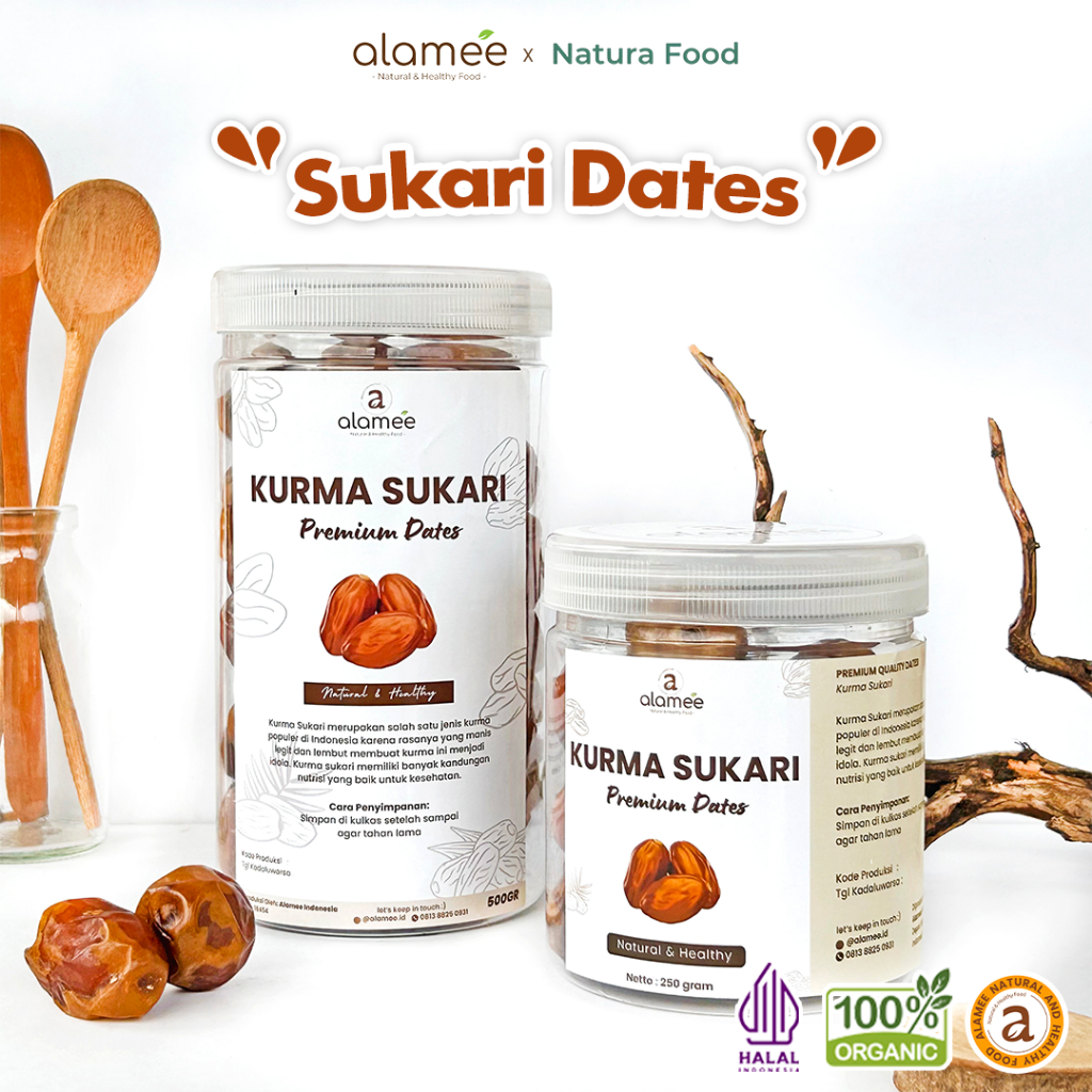 

ALAMEE Kurma Sukari Premium Manis Sukkari Dates Lembut Manis Date Grade A Natura Food