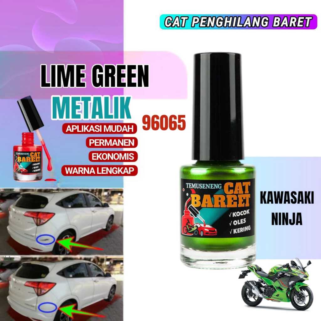 Cat Oles Lime Green Metalik Hijau Metalik Kawasaki Ninja Penghilang Baret Lecet Body Kendaraan