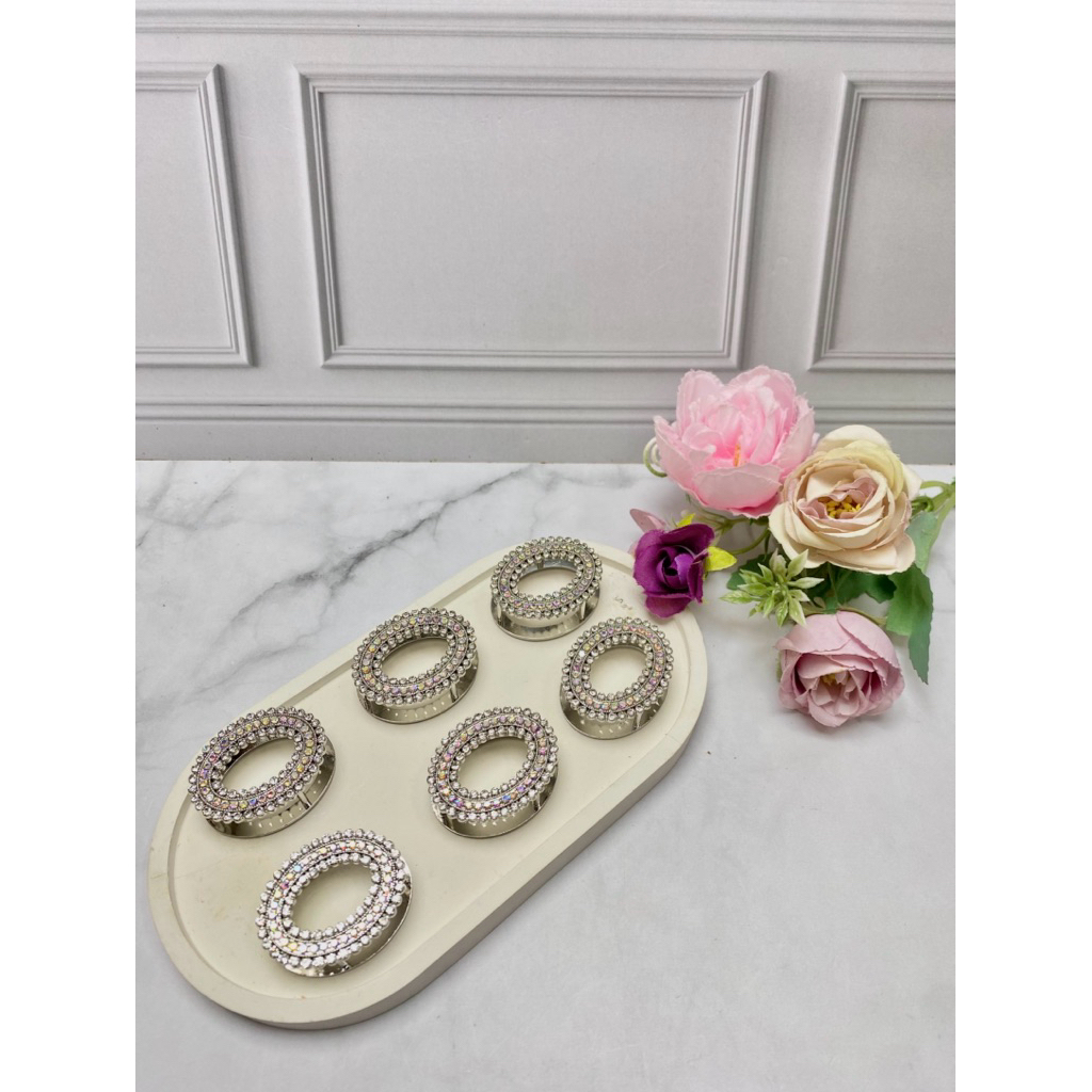 Ring hijab silver/ring hijab viral/gesper silver/gesper permata