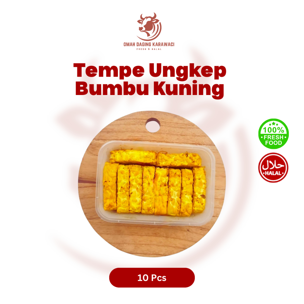 

Tempe Ungkep Bumbu Kuning Praktis Siap Goreng Isi 10 pcs