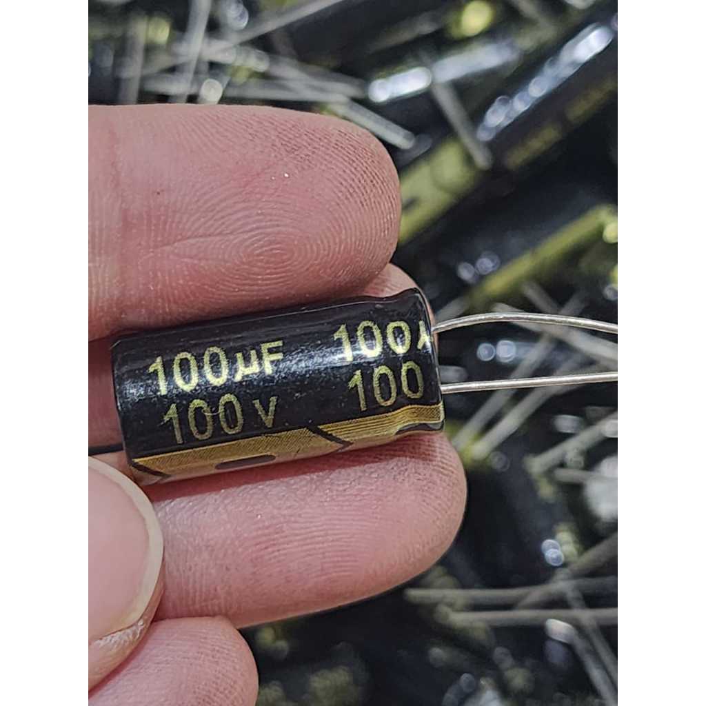 HARGA SATUAN ELCO 100UF 100V MAX ELKO 100 UF 100V OMR ELKO 100 V ELKO MAX ELCO MAX ELKO OMR