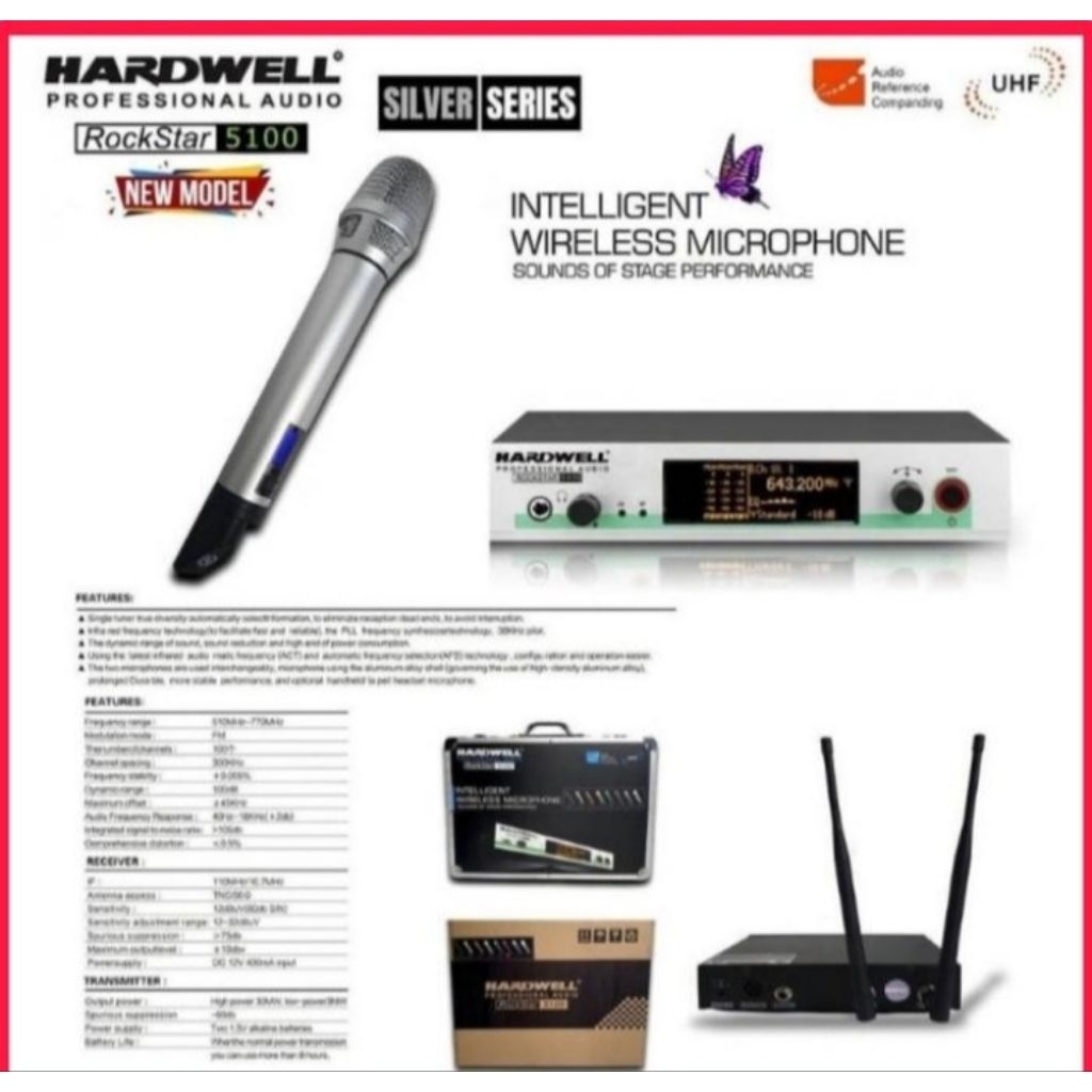 Mic Wireless Hardwell Rockstar 5100 Original