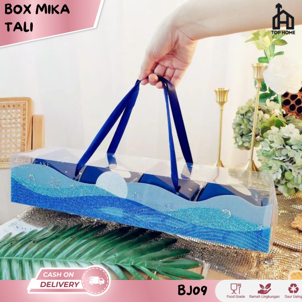 Kotak Mika Tali / Box Mika Transparan / Box Mika Tali / Box kue Box Cake Handle Tali Box Handle Mika