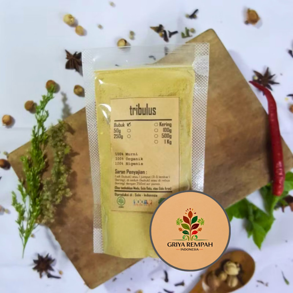 

TRIBULUS BUBUK 250 GRAM Rempah Herbal Alami Simplisia Penambah Ranuan Jamu Kering Tradisional Stamina & Vitalitas Pria Ekstrak Tribulus Terrestris Murni untuk Kebugaran dan Tenaga Tribulus terrestris